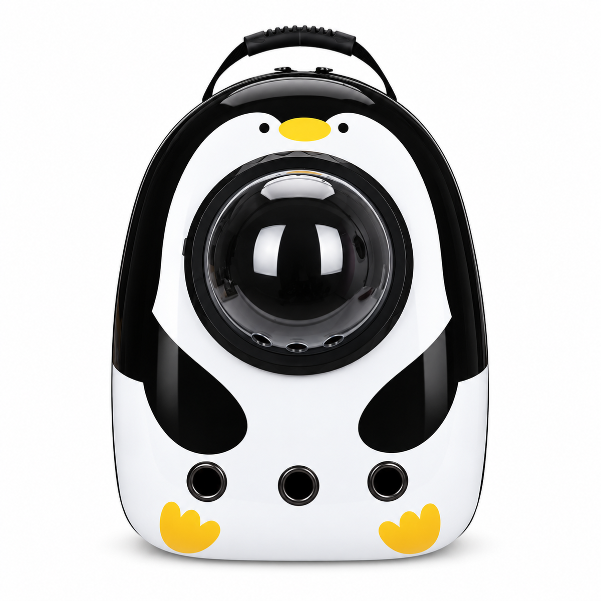 Cartoon Space Capsule Pet Backpack | 12‑Hole Ventilation Cat Dog Carrier