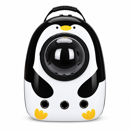Cartoon Space Capsule Pet Backpack | 12‑Hole Ventilation Cat Dog Carrier