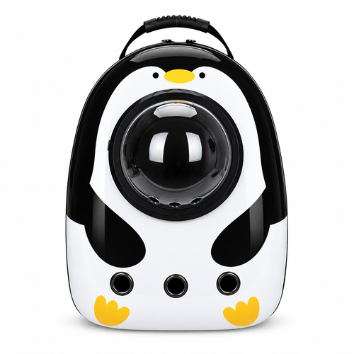 Cartoon Space Capsule Pet Backpack | 12‑Hole Ventilation Cat Dog Carrier