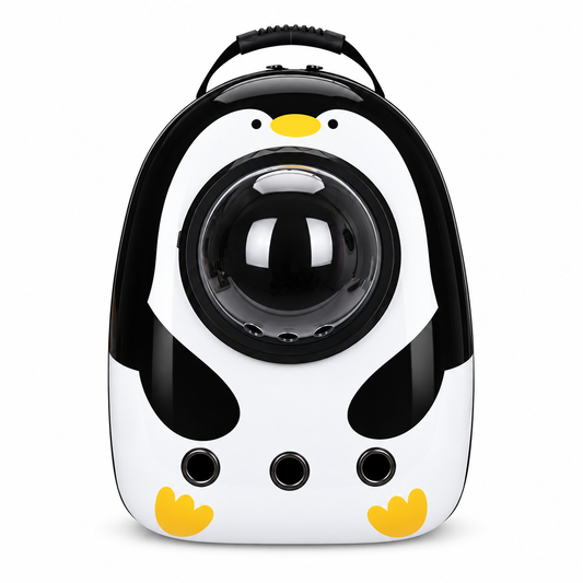 Cartoon Space Capsule Pet Backpack | 12‑Hole Ventilation Cat Dog Carrier
