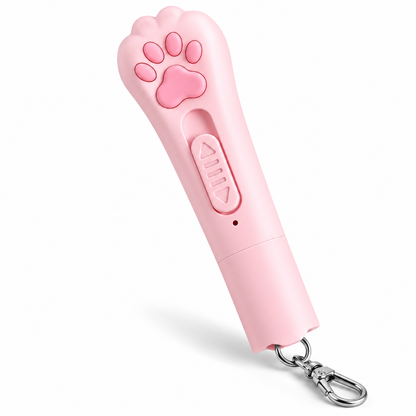 USB Rechargeable Cat Paw Laser Toy | 5 Projection Patterns 3‑in‑1 Interactive Cat Toy with UV Urine Detection Light & Keychain
