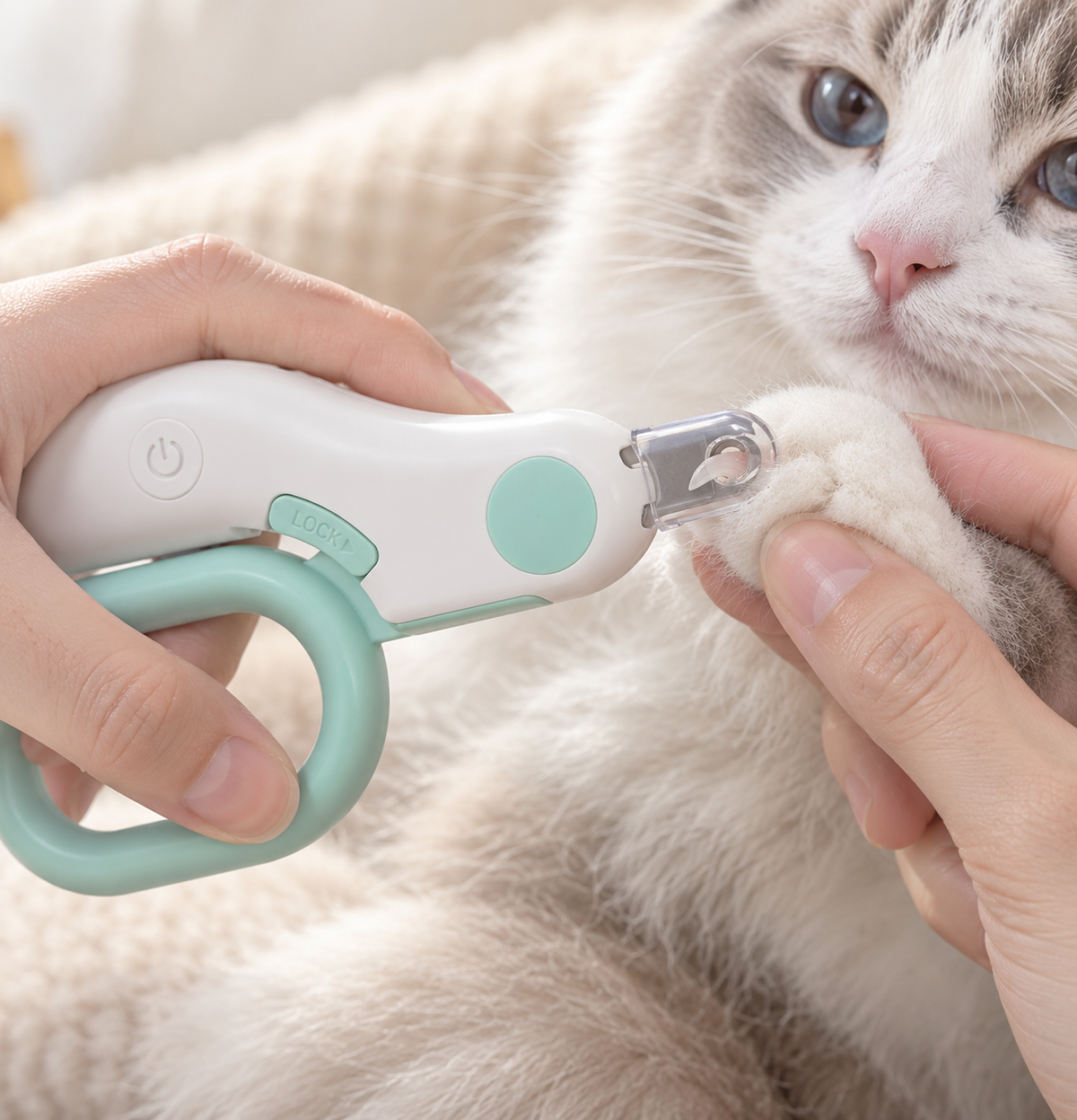 Adjustable Cat Nail Scissors with Built‑in Nail File for Cats & Small Dogs