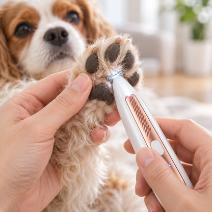 Rechargeable Pet Grooming Trimmer with LED Light for Cats & Dogs