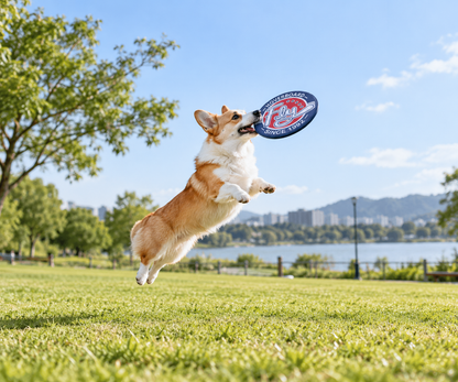 Soft EVA Floating Dog Flying Disc | Cartoon Print Foldable Fetch Training Toy